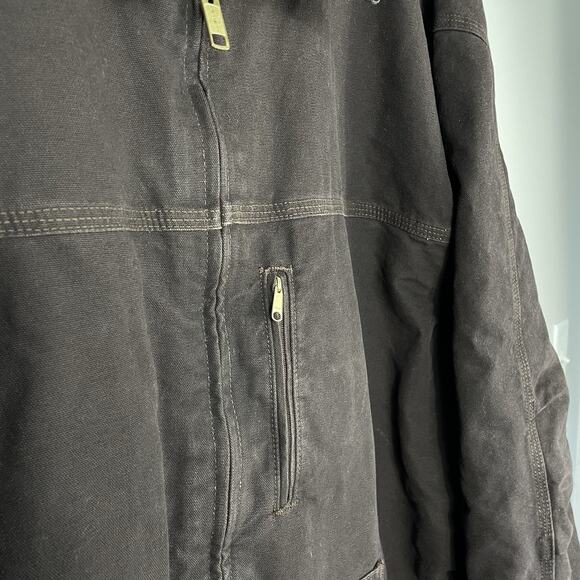 Vtg Carhartt C61 Sandstone Ridge Coat Size 3XL Drk Brown Sherpa Lined Barn Chore - Picture 10 of 16